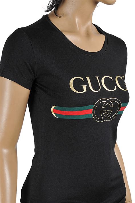 ladies gucci t shirt|gucci t shirt logo print.